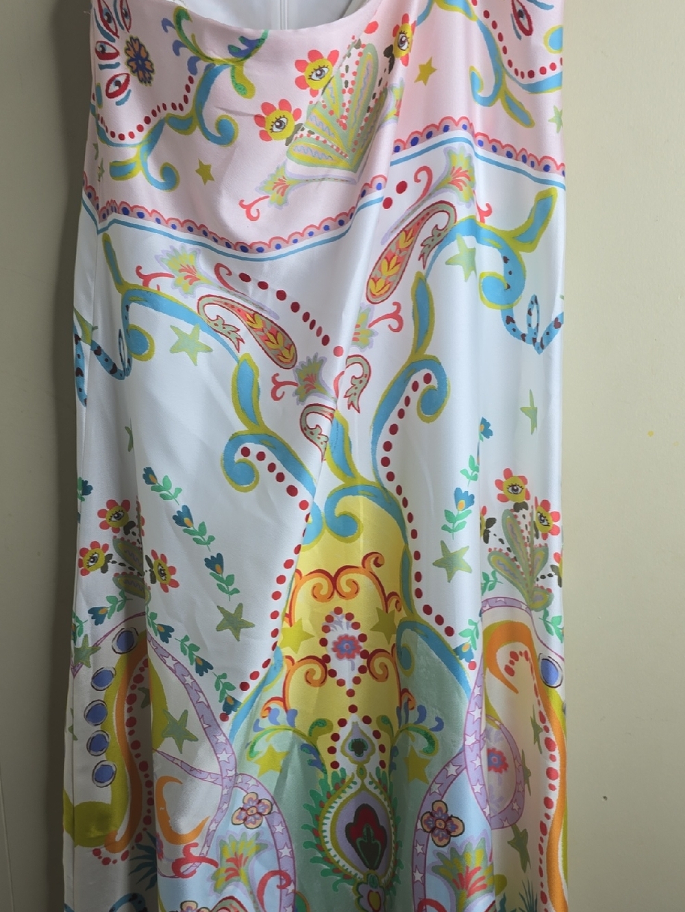 Antonio Melani Lucia Printed Statin Strapless Maxi Dress Size 6 - Picture 5 of 10